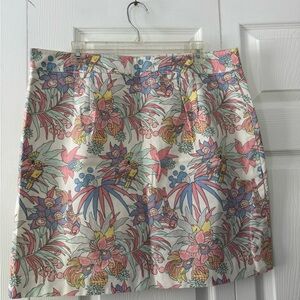 Talbots Pink and Blue Mini A-line Skirt Resort Wear